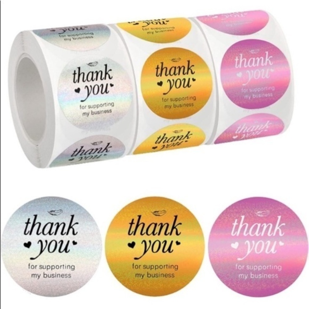150- 1.5 inch Thank You Stickers - Multicolor​